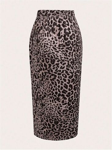 RoseSeek Women's Leopard Cheetah Midi Skirts High Waisted Bodycon Skirt Elegant Y2k Pencil Skirt in Saudi Arabia