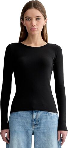 طاقم Everlane النسائي ذو الأكمام الطويلة من Everlane the Luxe Rib in Kuwait