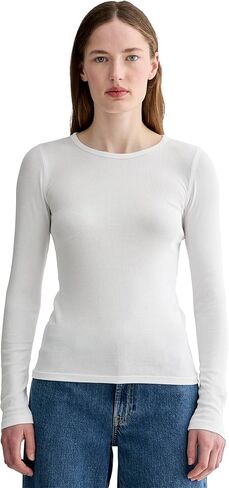 طاقم Everlane النسائي ذو الأكمام الطويلة من Everlane the Luxe Rib in Kuwait