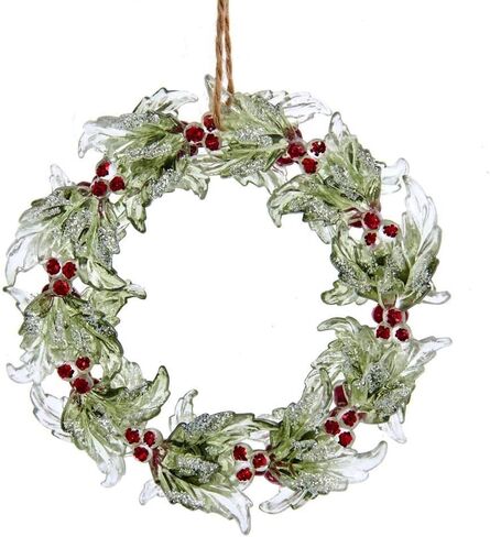 Birch Berry Wreath with Glitter Ornament in Saudi Arabia