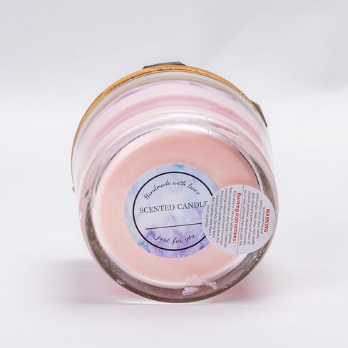 Morning Bloom Luxury Candle Hand-Poured Soy & Jelly Wax Scented Candle with Rose Tea and White Musk Notes 250g in Saudi Arabia
