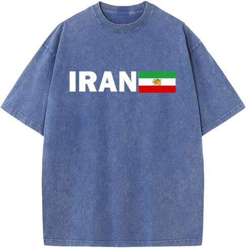 Iran for Women and for Men Iranian Flag Lion Persian T-Shirt,Short Sleeve Vintage Tees. in Saudi Arabia