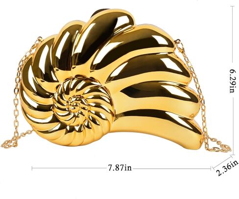 QZUnique Gold Silver Purse Clutch for Women - Acrylic Evening Bag with Detachable Chain, Formal Wedding Party Dressy Handbag in Saudi Arabia