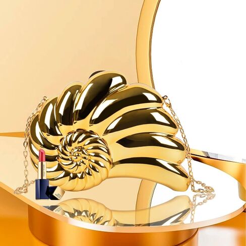 QZUnique Gold Silver Purse Clutch for Women - Acrylic Evening Bag with Detachable Chain, Formal Wedding Party Dressy Handbag in Saudi Arabia