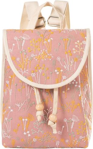 Goodhan Floral Embroidered Backpack Purse for Women Small Travel Handbag Shoulder Bag in Saudi Arabia
