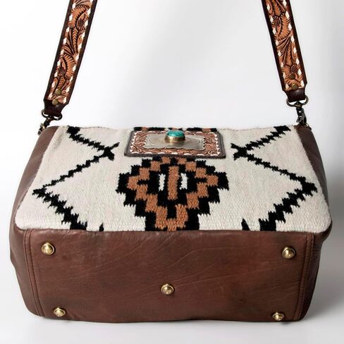 American Darling Large Crossbody Hand Tooled Saddle Blanket Genuine Leather Western Women Bag Handbag Purse | Cute in Saudi Arabia