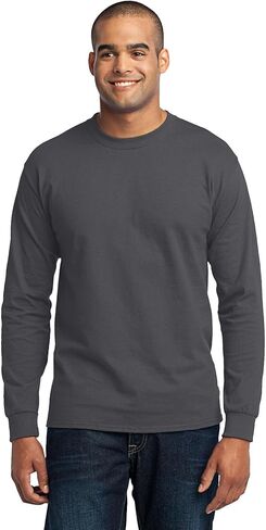 Port & Company Men's Long Sleeve 50/50 Cotton/Poly T Shirt in Saudi Arabia