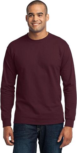Port & Company Men's Long Sleeve 50/50 Cotton/Poly T Shirt in Saudi Arabia