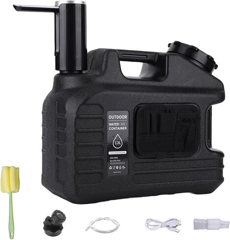 3 Gallon/5 Gallon Water Jug with Spigot, Portable Water Tank BPA Free, Leak-Proof Water Containers for Camping Water Storage Containers for Emergency Outdoor Hiking Picnic, Green/Yellow/White in Kuwait