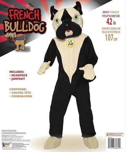 Rubies Bulldog Mascot Costume for Adults, Unisex One Size Brown in Saudi Arabia