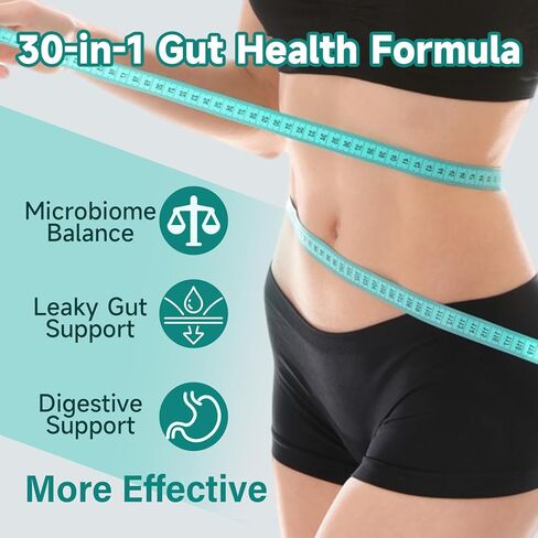 مكمل كبسولة صحة القناة الهضمية Trawecual، يدعم الميكروبيوم، والأمعاء المتسربة، والهضم، مع 80 مليار وحدة تشكيل مستعمرة من البروبيوتيك، والبريبايوتكس، والإنزيمات الهاضمة، ومكمل غذائي لصحة الأمعاء 30 في 1، 100 كبسولة in Kuwait