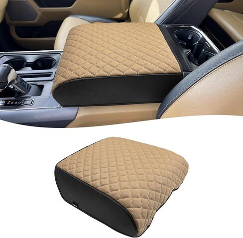 KBH Center Console Armrest Cover for 2021 2022 2023 2024 2025 Ford F150 Accessories, Bucket Seat only, PU Leather, Middle Console Lid Arm Rest Cushion Protector, Black in Saudi Arabia