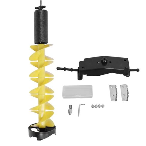 Zunate Ice Auger - 6 بوصات قطر الجليد صيد الجليد مثقاب بتات مع شفرتين وجهاز تحديد موقع لمياه الثلج العميقة والأحمر in Kuwait