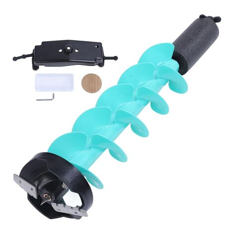 Zunate Ice Auger - 6 بوصات قطر الجليد صيد الجليد مثقاب بتات مع شفرتين وجهاز تحديد موقع لمياه الثلج العميقة والأحمر in Kuwait
