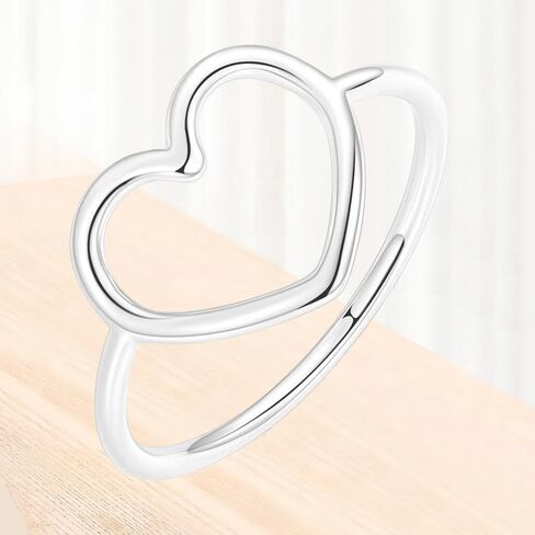 Elegant Minimalist Heart Design Ring for Women, Perfect for Wedding, Engagement in Saudi Arabia