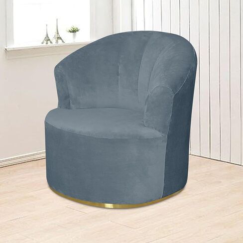 jojomis Swivel Barrel Chair Slipcover, Stretch Swivel Accent Chair Slipcover Round Club Armch Air Cover Modern Single Sofa Cover Soft Washable Furniture Protector for Living Room (Ivory White,2 Pcs) in Saudi Arabia