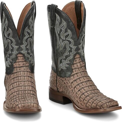 Tony Lama Men's Exotic Caiman Marfa Western Boot Broad Square Toe - Tl5258 in Saudi Arabia