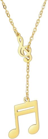 OIDIMS Unique Musical Note Pendant Necklace for Women Promise Statement Stainless Steel Adjustable Choker Music Lovers Stylish Delicate Design Comfort Fit Hypoallergenic Jewelry in Saudi Arabia