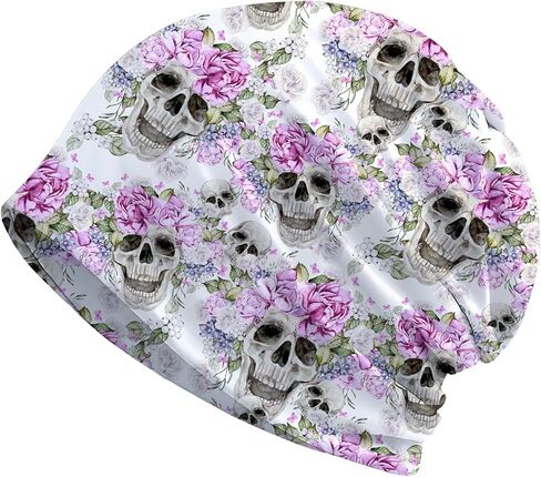 Turquoise Butterfly Women's Slouchy Beanie Hat Cute Turban Hats Cancer Headwear Caps Baggy Skull Sleep Scarf in Saudi Arabia