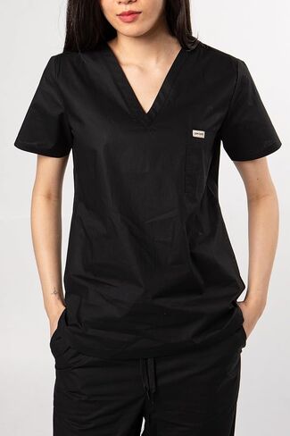 percent apparel Organic Cotton Scrub Top, V-Neck, Unisex, XS-XXL in Saudi Arabia