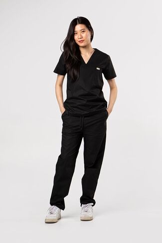 percent apparel Organic Cotton Scrub Top, V-Neck, Unisex, XS-XXL in Saudi Arabia