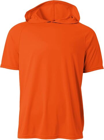 A4 N3408 Men Performance Short Sleeve Hooded Tee Athletic-Fit Hooded Neck T-Shirt in Saudi Arabia