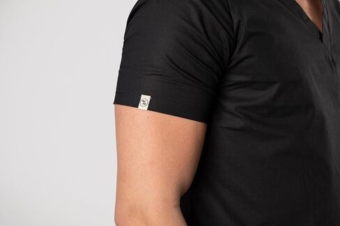percent apparel Organic Cotton Scrub Top, V-Neck, Unisex, XS-XXL in Saudi Arabia