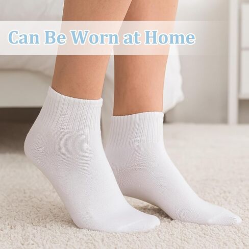 Yuanan 30 Pairs White Ankle Socks for Women, Athletic Ankle Socks Low Cut Sock Cotton Breathable Wicking Thin Ankles Sockes Bulk Gym Athletic Crew Sock for Adult Running Gym Workout in Saudi Arabia