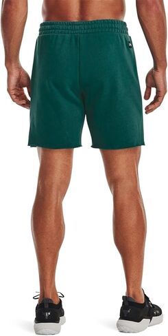 Under Armour Men's Project Rock Heavyweight Terry Shorts 1377439 (as1, Alpha, l, Regular, Regular, Coastal Teal/Ivory - 722) in Saudi Arabia