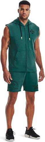 Under Armour Men's Project Rock Heavyweight Terry Shorts 1377439 (as1, Alpha, l, Regular, Regular, Coastal Teal/Ivory - 722) in Saudi Arabia