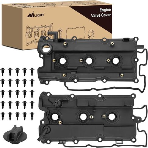 Nilight Engine Valve Cover Set for Chevy Cruze 2010 2011 2012 2013 2014 2015 2016, Sonic 2012-2018, Trax 2013-2017 2018 2019 2020, Astra 2008 2009, Aveo Aveo5 2009 2010 2011 (Bolts Included) in Kuwait