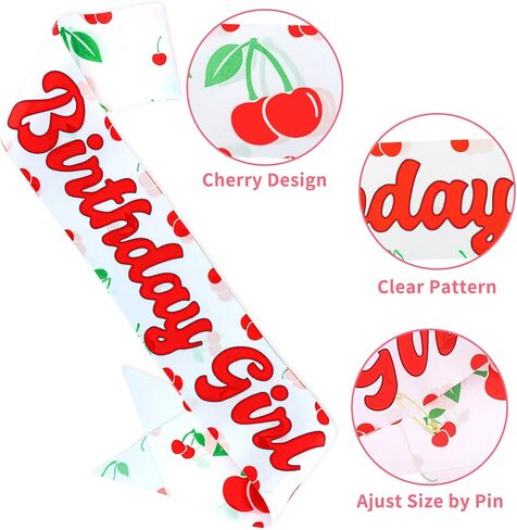 Srotmirw الكرز زينة عيد الميلاد عيد ميلاد فتاة وشاح ووشاح الرأس للنساء الفتيات الكرز تحت عنوان على أعلى زينة الحفلات Coquette الوردي ديكور الحفلات in Kuwait