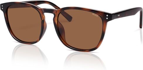 SOJOS Unisex Rounded Square Polarized Sunglasses TR90 Frame UV400 Protection Lightweight Retro for Women & Men in Saudi Arabia