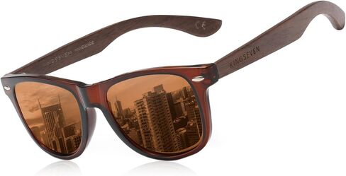KINGSEVEN Black Walnut Sunglasses For Men And Women Wood Polarized Sun Glasses Men's Glasses Handmade UV400 Sunglasses in Saudi Arabia