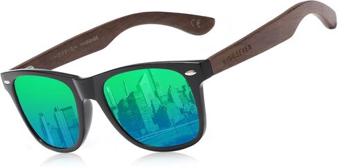 KINGSEVEN Black Walnut Sunglasses For Men And Women Wood Polarized Sun Glasses Men's Glasses Handmade UV400 Sunglasses in Saudi Arabia