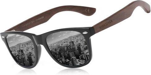 KINGSEVEN Black Walnut Sunglasses For Men And Women Wood Polarized Sun Glasses Men's Glasses Handmade UV400 Sunglasses in Saudi Arabia
