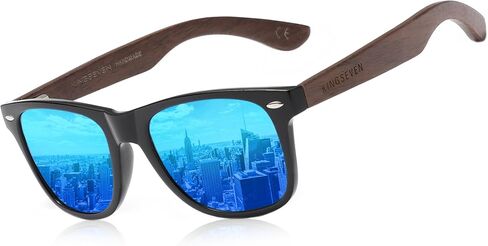 KINGSEVEN Black Walnut Sunglasses For Men And Women Wood Polarized Sun Glasses Men's Glasses Handmade UV400 Sunglasses in Saudi Arabia