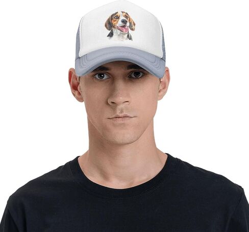 YNHXYFT Beagle Mesh Baseball Cap, Aesthetic Dog Adjustable Trucker Hat Snapback Hunting Hat for Men Women in Saudi Arabia