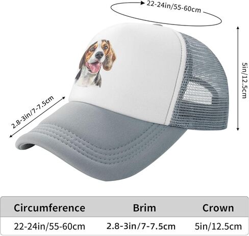 YNHXYFT Beagle Mesh Baseball Cap, Aesthetic Dog Adjustable Trucker Hat Snapback Hunting Hat for Men Women in Saudi Arabia