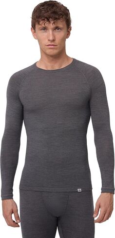 DANISH ENDURANCE Merino Thermal Underwear Mens, Long Sleeve Mens Thermals, Thermal Top for Men, Long Sleeve, Merino Wool Base Layer Men, with or Without a Zipper Large Dark Green 1-Pack in Saudi Arabia