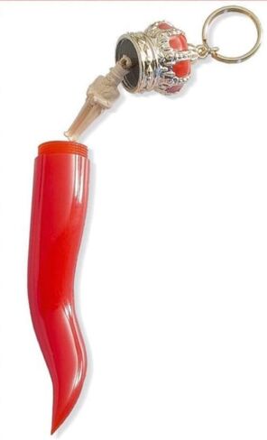 Bella Napoli Italian Luck Horn Keychain - Medium - 5 inches in Saudi Arabia