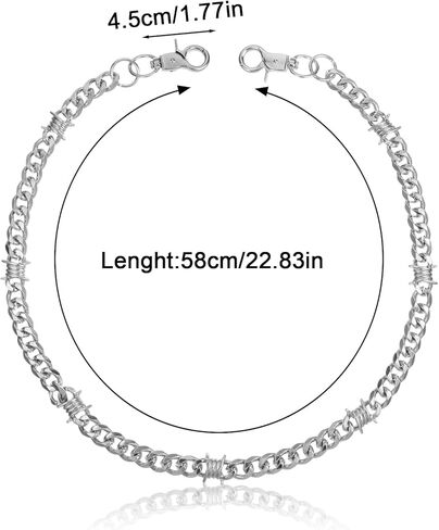ElevateTech Wallet Chain 25''Heavy Biker Wallet Chain for Men Duty Pocket Chains with Round Clasp Pants Clothing Accessories Biker Motorcycle Pants Jean Punk Long Key ChainPocket Jean Chains for Keys in Saudi Arabia