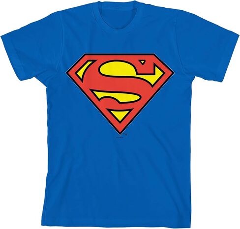 Bioworld Superman Cartoon Logo Boy's Royal Blue T-Shirt in Saudi Arabia