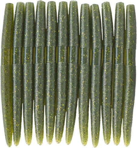 Senko Bait سحر بلاستيك ناعم 5 "Senkos 24 PCS/100pcs لصالح Rigy Rig Freshwater Fishing Senko مع الأسود Flake Pink Watermelon مزدوج in Kuwait