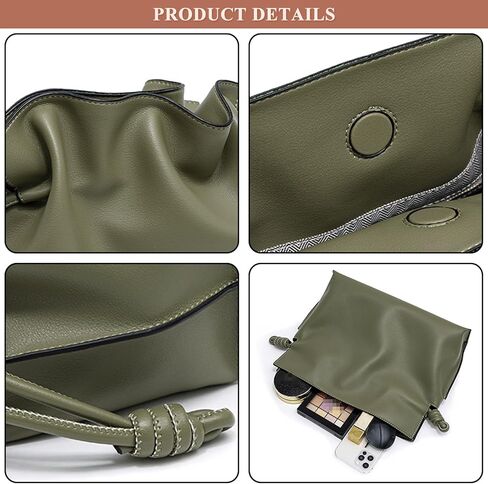 LANGSER Soft Cloud Crossbody Bags for Women Designer Shoulder bags Purse and Handbags Fashion Magnetic Button Dumpling Bag in Saudi Arabia