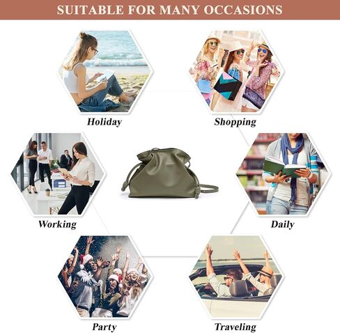 LANGSER Soft Cloud Crossbody Bags for Women Designer Shoulder bags Purse and Handbags Fashion Magnetic Button Dumpling Bag in Saudi Arabia
