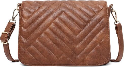 SENDEFN Quilted Leather Crossbody Bags for Women Ladies Shoulder Purse Satchel HandBag with Chain Trendy Strap in Saudi Arabia