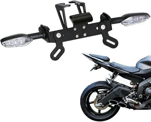 YZF R6 Fender Eliminator LED Indicator Turn Signal Blinker Kits Compatible with YZF-R6 2006-2023 License Plate Bracket Holder Rear Tail Tidy (Smoke) in Kuwait