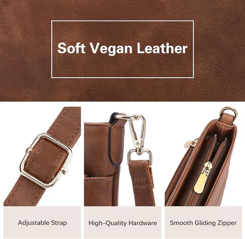 GAEKEAO Crossbody Bags for Women Trendy Vegan Leather Hobo Bag Shoulder Handbags Satchel Purse with Multi Zipper Pocket in Saudi Arabia