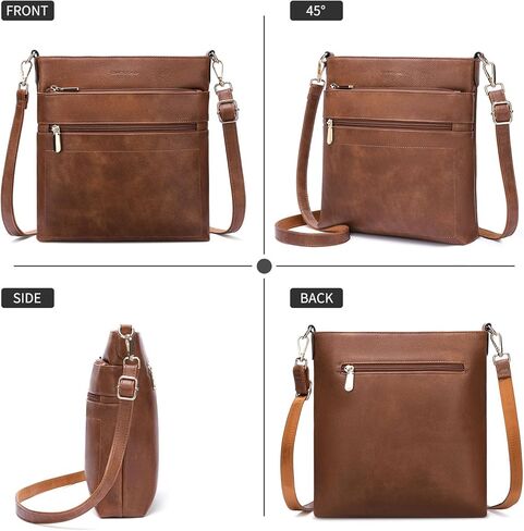 GAEKEAO Crossbody Bags for Women Trendy Vegan Leather Hobo Bag Shoulder Handbags Satchel Purse with Multi Zipper Pocket in Saudi Arabia